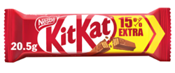 Show details for Kit Kat Wafer Two Fingers Milk Chocolate with Extra Cocoa 20g Picture of Kit Kat Wafer Two Fingers Milk Chocolate with Extra Cocoa 20g