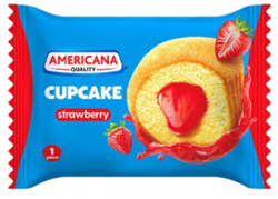 Show details for Americana Strawberry Stuffed Cupcakes 28g Picture of Americana Strawberry Stuffed Cupcakes 28g