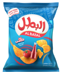 Show details for Al Batal Ketchup Potato Chips Family Pack 110g Picture of Al Batal Ketchup Potato Chips Family Pack 110g