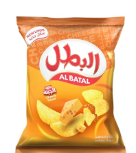 Show details for Al Batal Cheese Flavored Potato Chips Family Size 110g Picture of Al Batal Cheese Flavored Potato Chips Family Size 110g