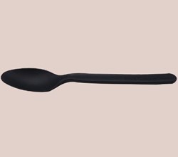 Picture of Strong black plastic spoons 50 pieces