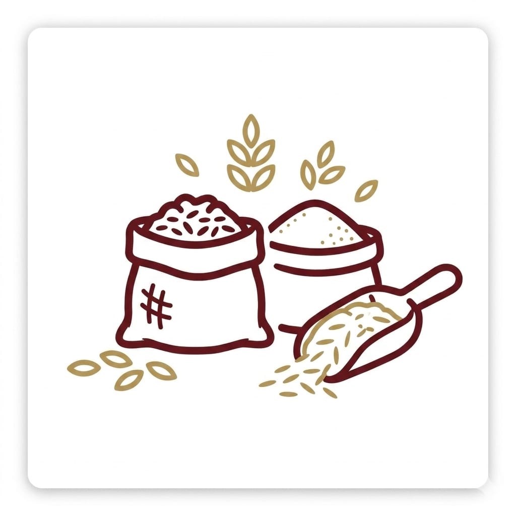 صورة للفئة البقوليات والحبوب الدقيق السكر والارز